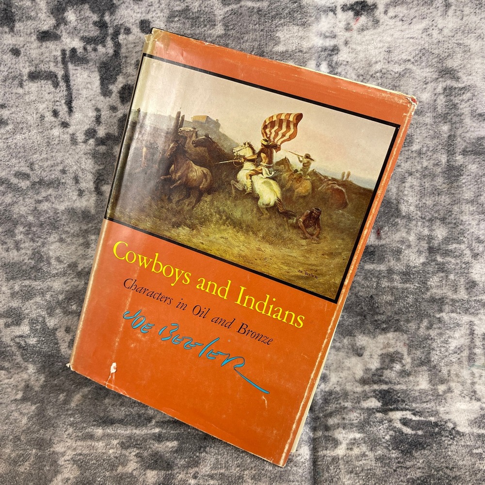 Vtg Joe Beeler Cowboys and Indians Characters in Oil and Bronze Western Art